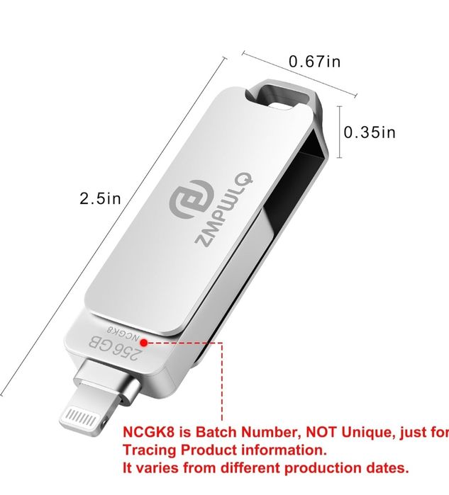 ZMPWLQ Pendrve 256 GB Apple MFi Certified