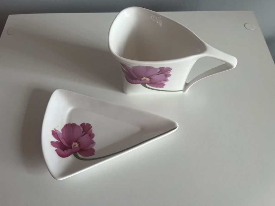 Zestaw deserowy w kwiaty