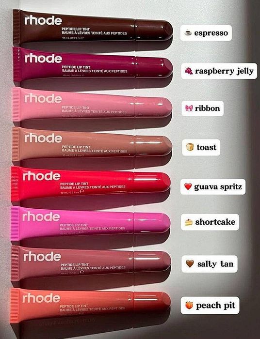 Бальзам тінт блиск помада для губ rhode peptide lip tint 9 кольорів