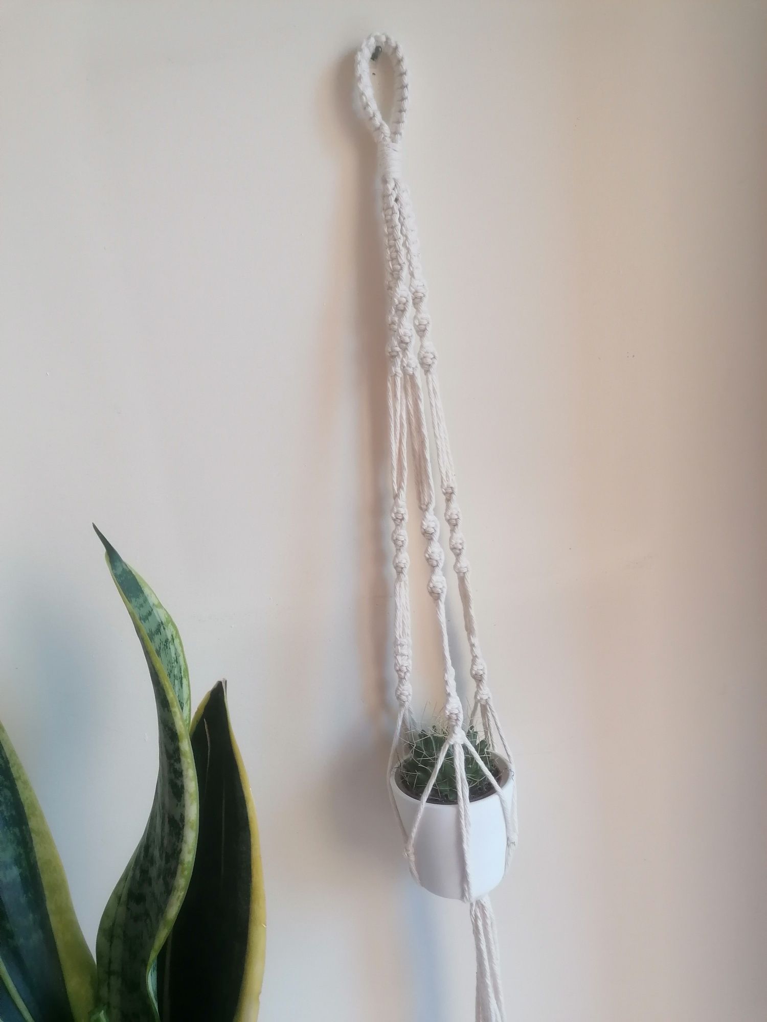 Suporte de vasos em macrame