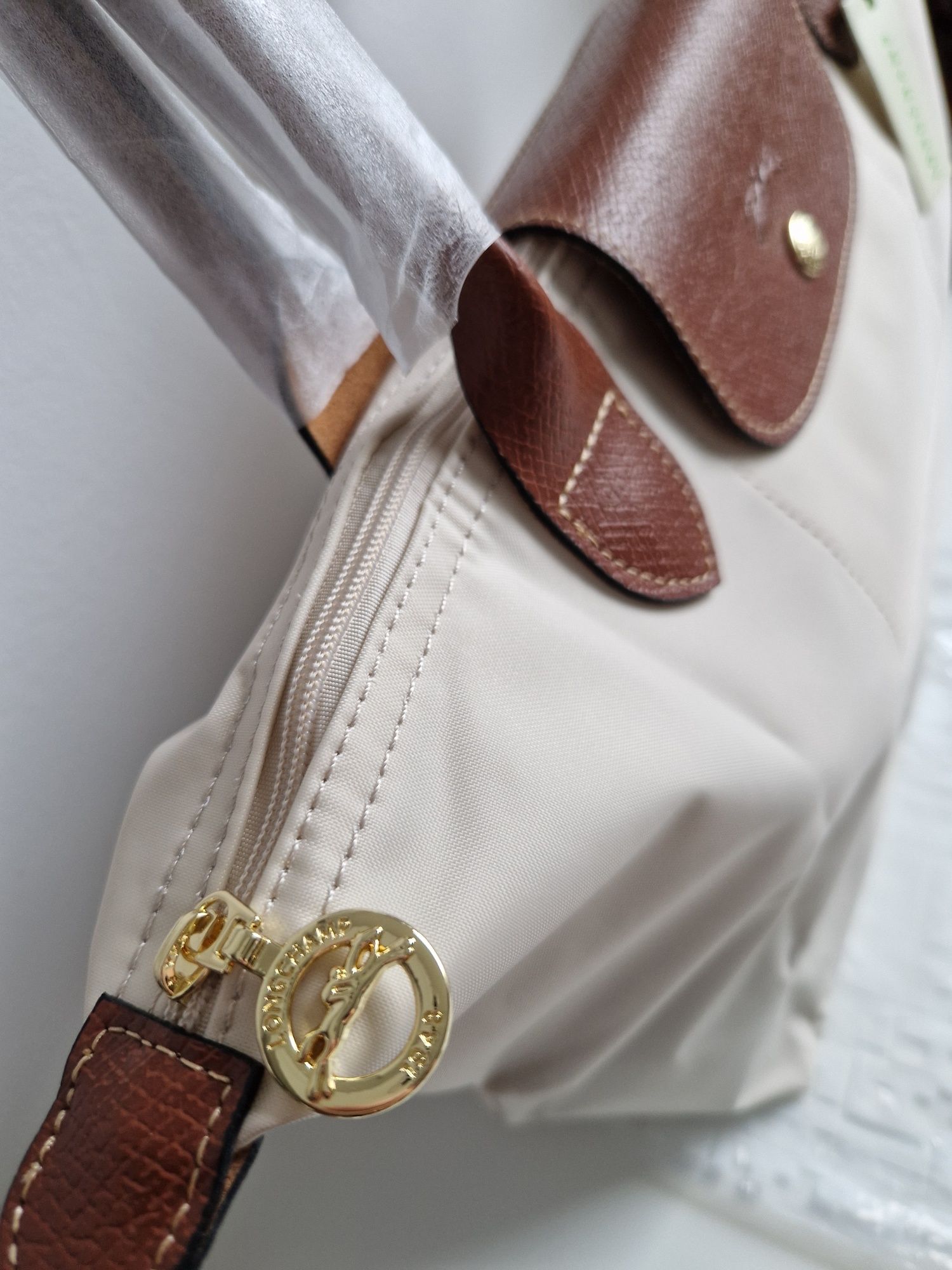 LONGCHAMP Nowa torebka roz L BEŻ
