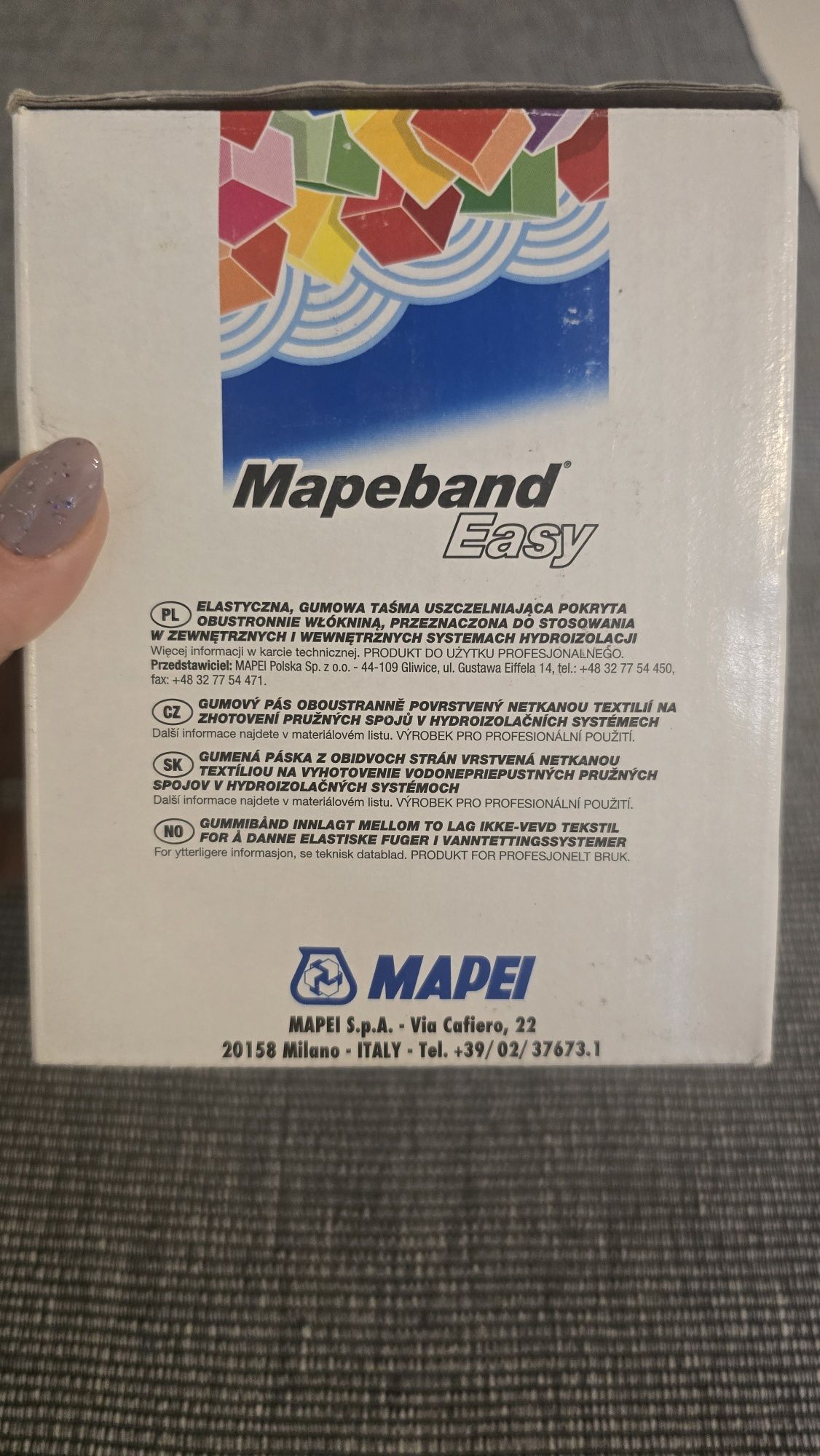 Gumowa taśma uszczelniająca Mapeband Easy