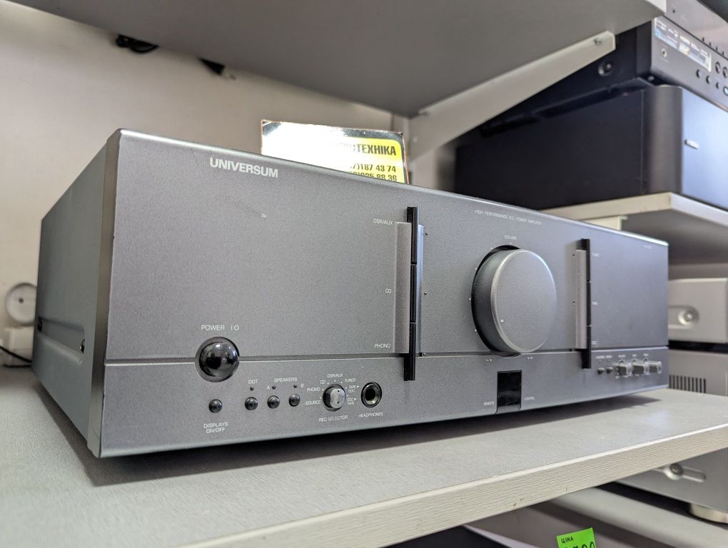 Hi-Fi Стерео усилитель Universum M-A1000. 2х120 Вт. PreOut. Вес 9 кг