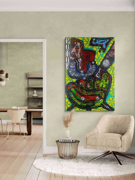 Pintura - Quadro original - Arte abstrata moderna - Decorativo - POTOW