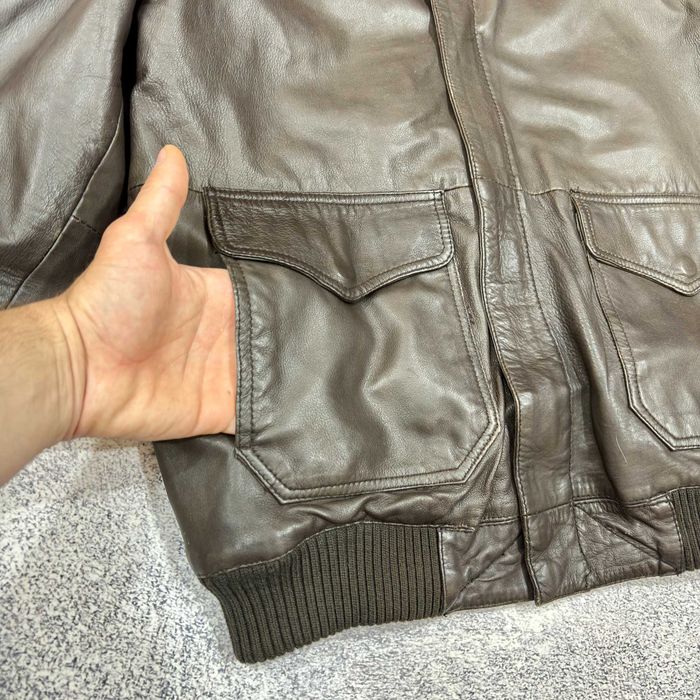 Кожаная куртка бомбер авиатор М размер