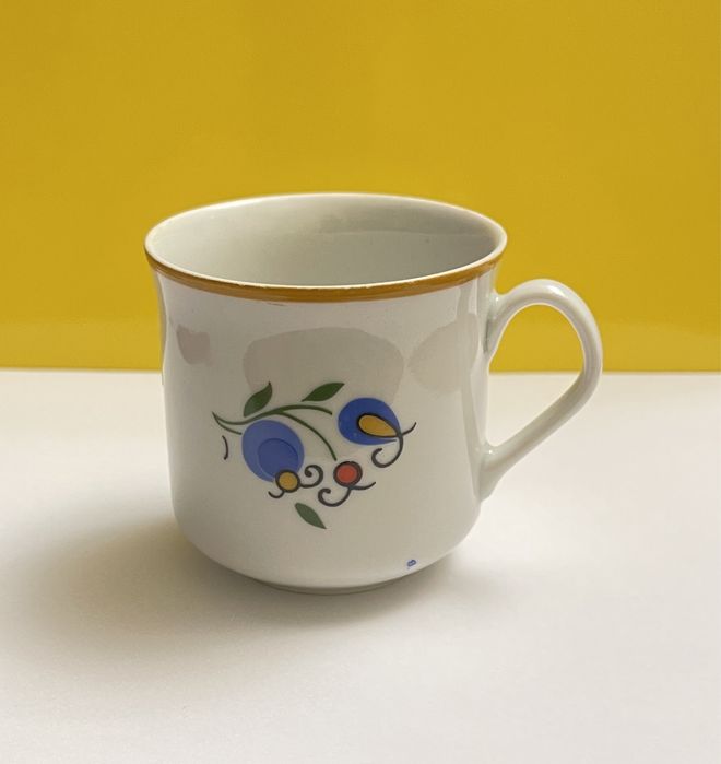 Filiżanka mini kubeczek porcelanowy motyw ludowy kaszubski