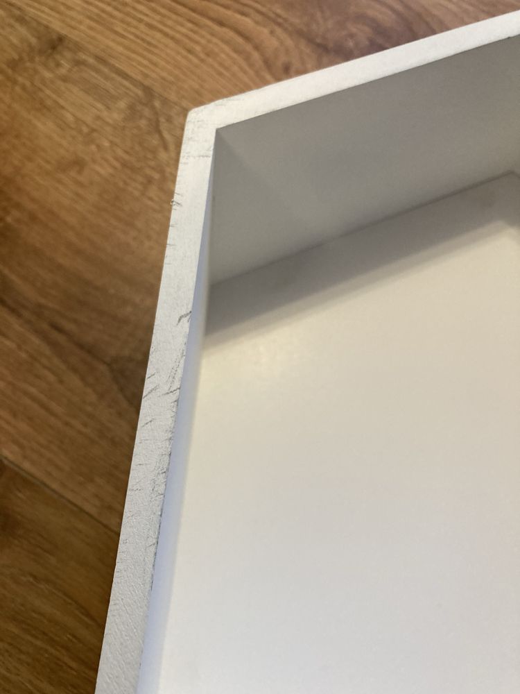 Zestaw 3 półek drewnianych plaster miodu biała półka