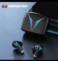 Monster Słuchawki Bluetooth [Nowe Zafoliowane][Czarne][Mega Bas]