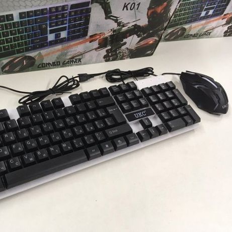 Продам Комплект клавіатура + мишка UKC K01, з підсвічуванням, провідна