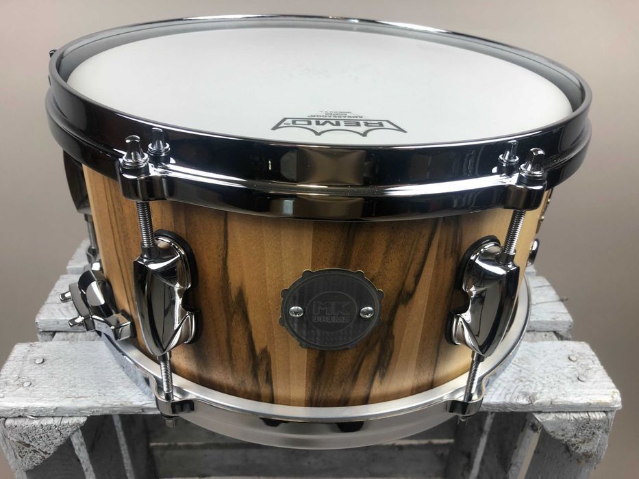 MK-Drums - Custom Stave Snare 12” x 6,5” - Walnut - Werbel Klepkowy
