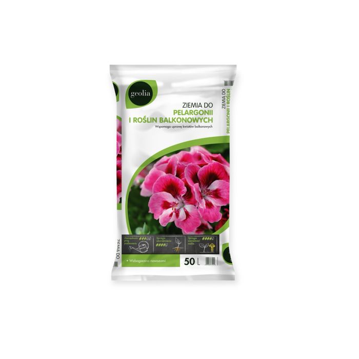 Ziemia OGRODOWA do kwiatów balkoniwych Geolia 50L  NOWOŚĆ + RABAT