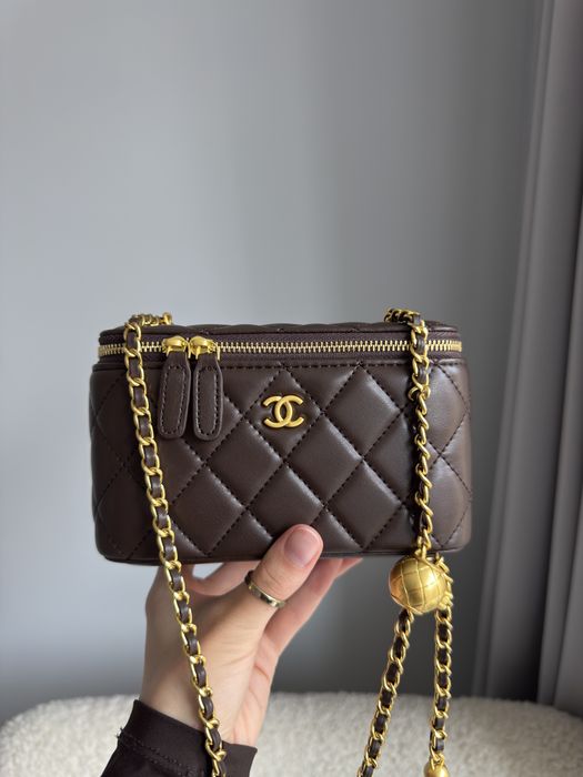 Сумка Chanel Dark Brown шкіра | шоколадна