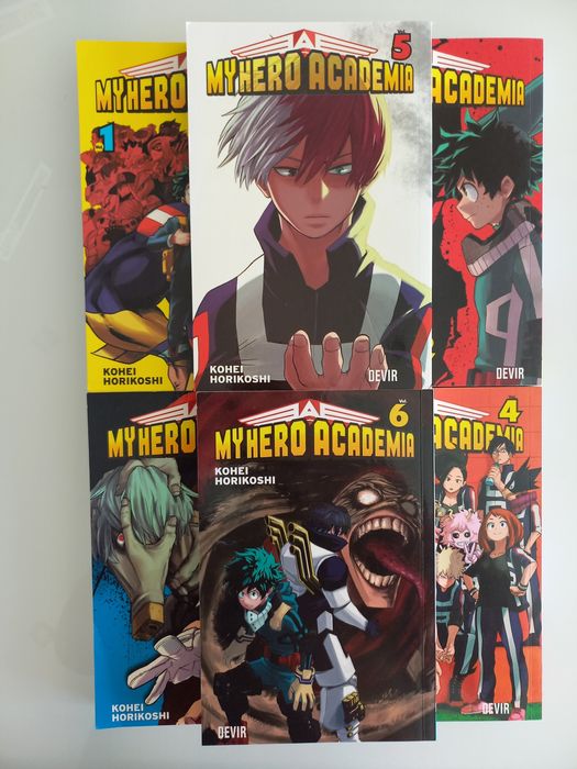 Mangá My Hero Academia vol. 1-6 em perfeito estado
