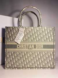 Torebka shopper Dior Toote book Large 42 cm szary monogram Wysyłka 24h