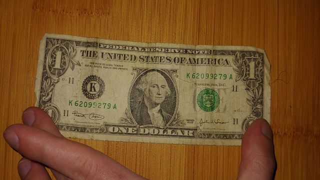 Купюра 1 доллар 2003