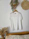Tshirt biały H&M XL XXL luźna bluzka prześwitujące elementy