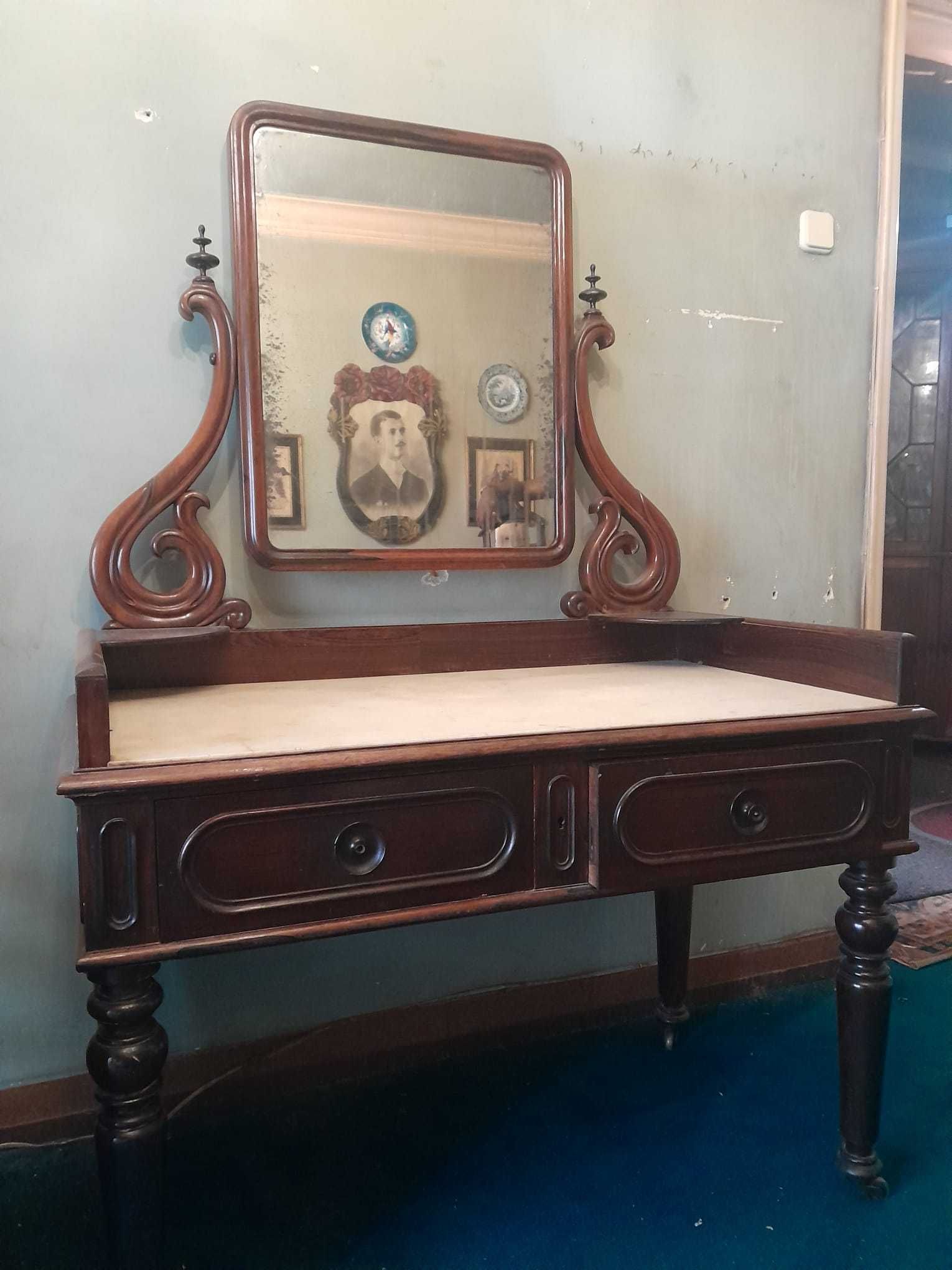 Consola com Espelho Estilo Romântico