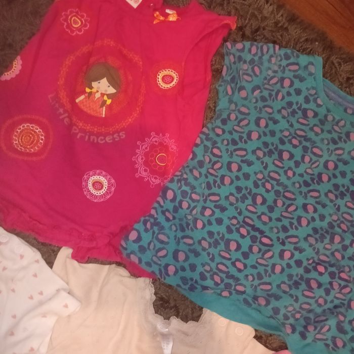 Zestaw 8 sztuk koszulek H&M 80/86 T-shirt bluzka z krótkim rękawem