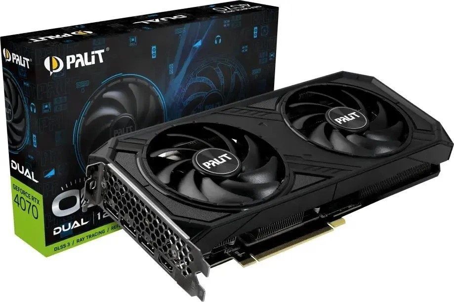 Видеокарта Palit NVIDIA GeForce RTX 4070 RTX4070 DUAL OC 12ГБ GDDR6X