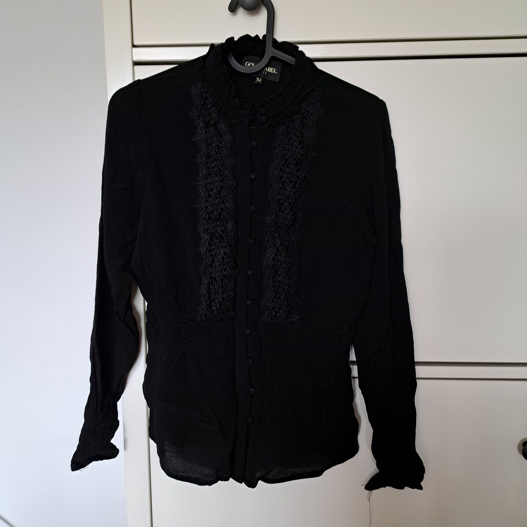 Czarna koronkowa koszula/bluzka Mohito 36