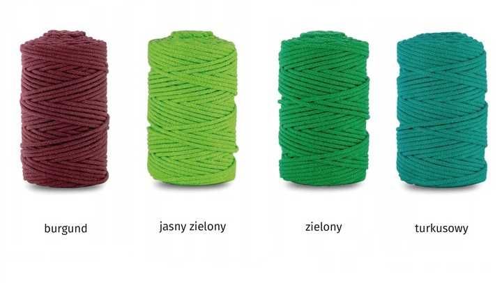 Zielony komplet zestaw biżuterii kolczyki wisiorek plecione handmade