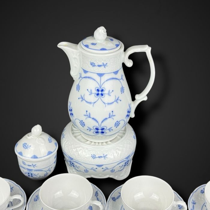 Serwis kawowy wzór słomkowy Echt Cobalt Bavaria Schumann b5/05262