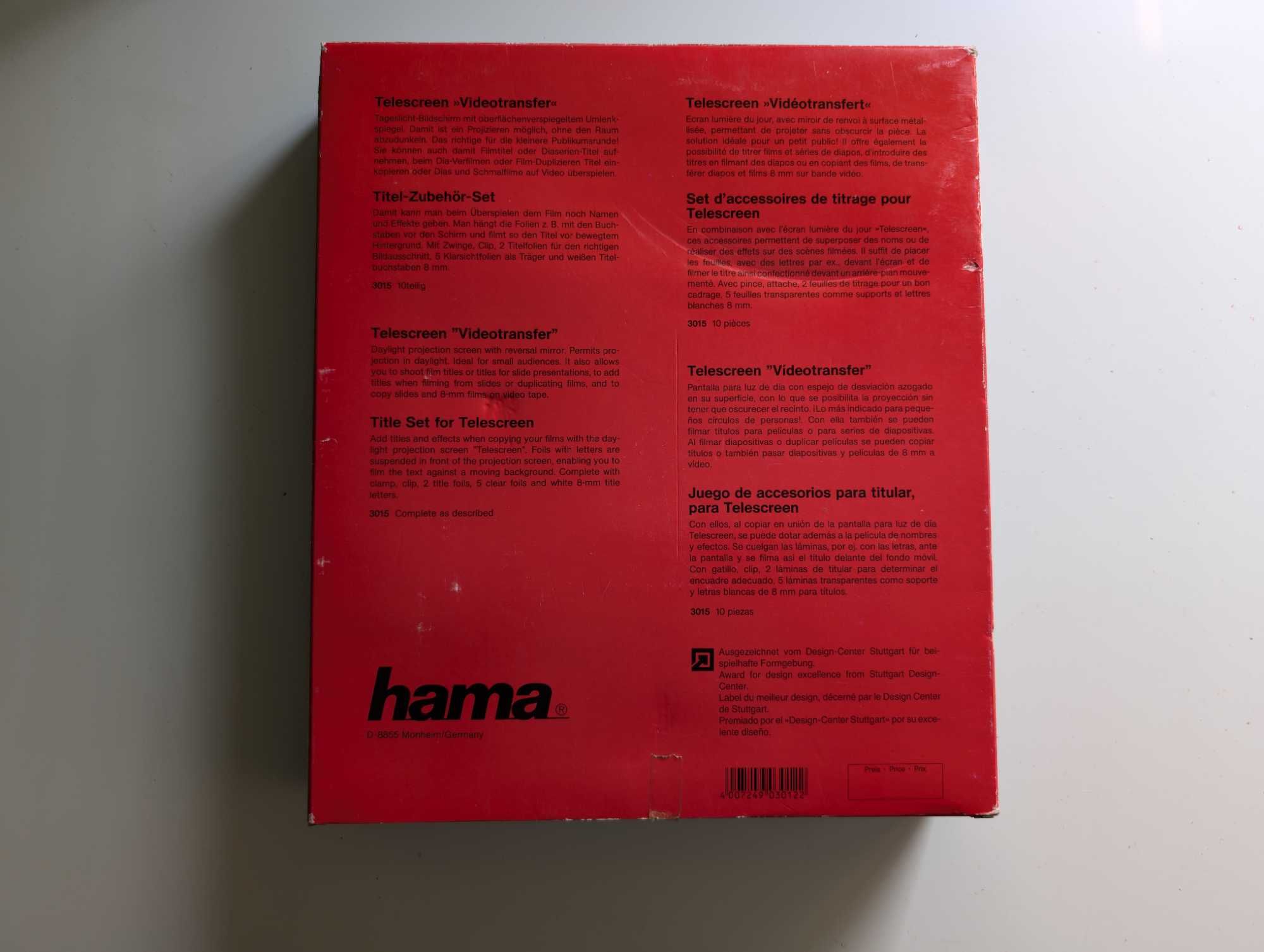 Hama 3012 Telescreen Ekran do rzutnika na klisze