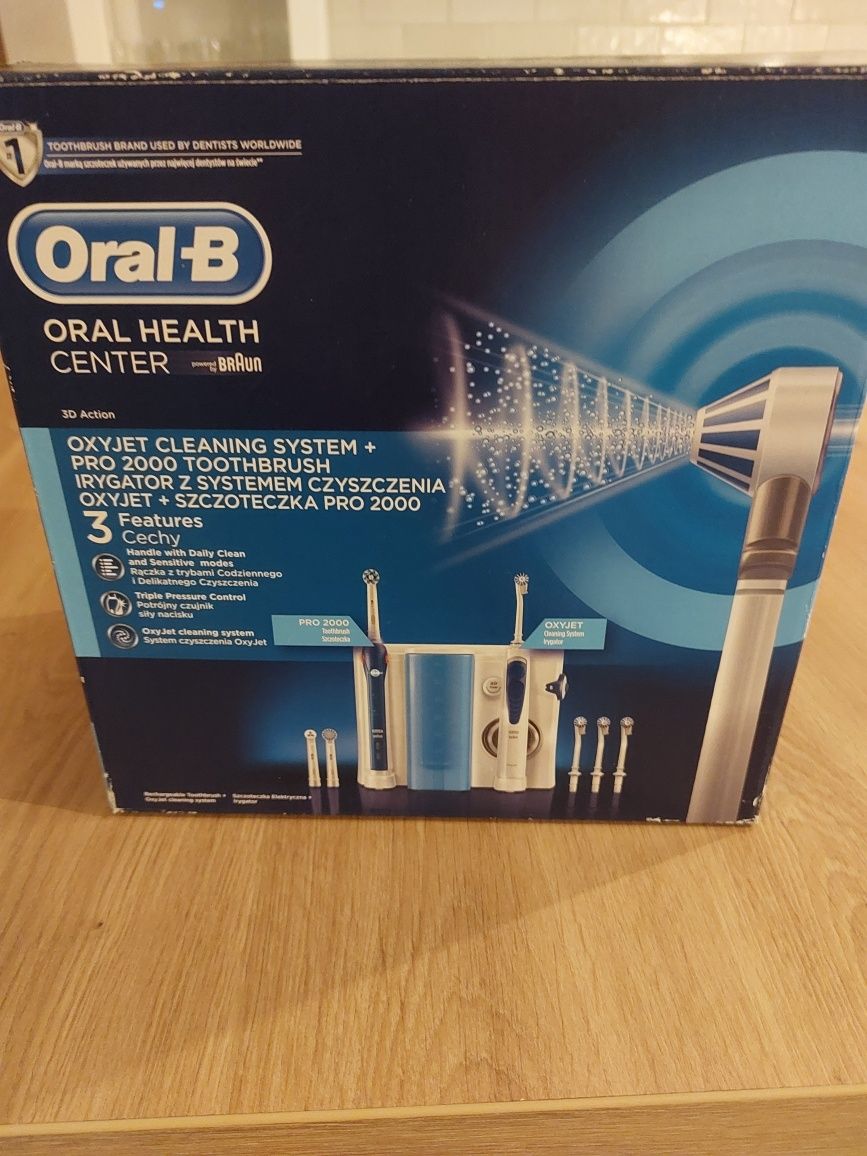 Szczoteczka pro 2000 + irygator Oral B NOWY oxyjet