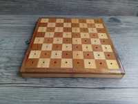 szachownica drewniana + pudełko