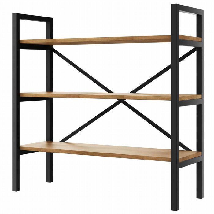 Regał - dąb, metal