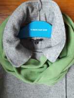 Stylowy komin/szal lambswool extra 100% limonka