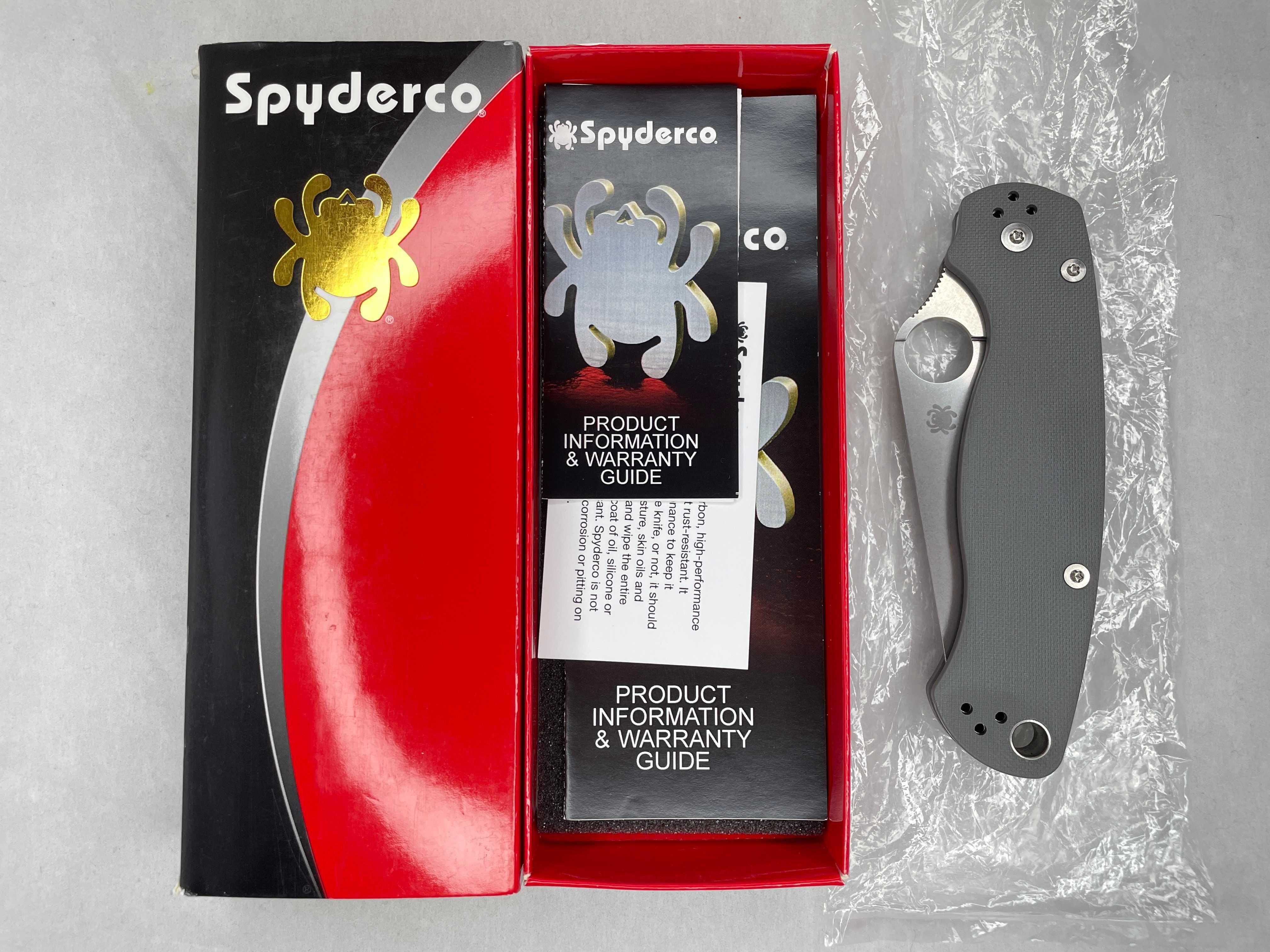Нож Spyderco Paramilitary 2 Новый Gray Maxamet Оригинал