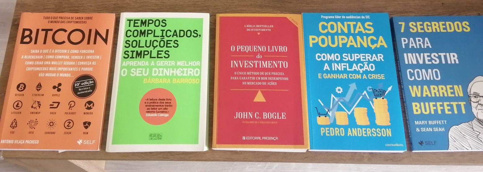 Livros: literacia financeira, desenvolvimento pessoal, bebés