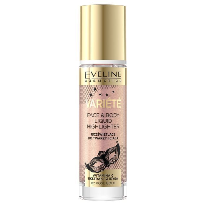 Płynny Rozświetlacz do Twarzy i Ciała Eveline Variete Rose Gold 30ml