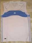 Camisola de desporto branca e azul s/ mangas da Adidas