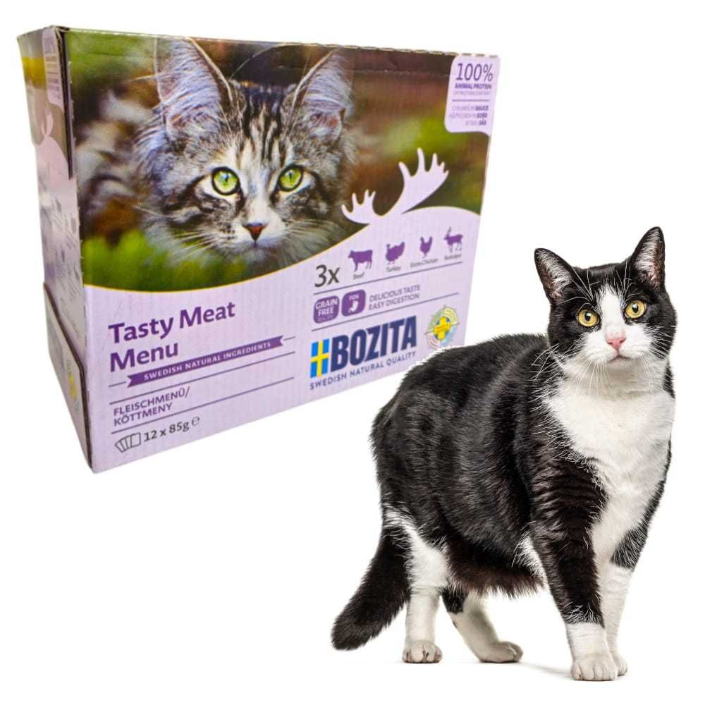 Karma dla kota pakiet 12x85g mix smaków wołowina renifer kurczak indyk