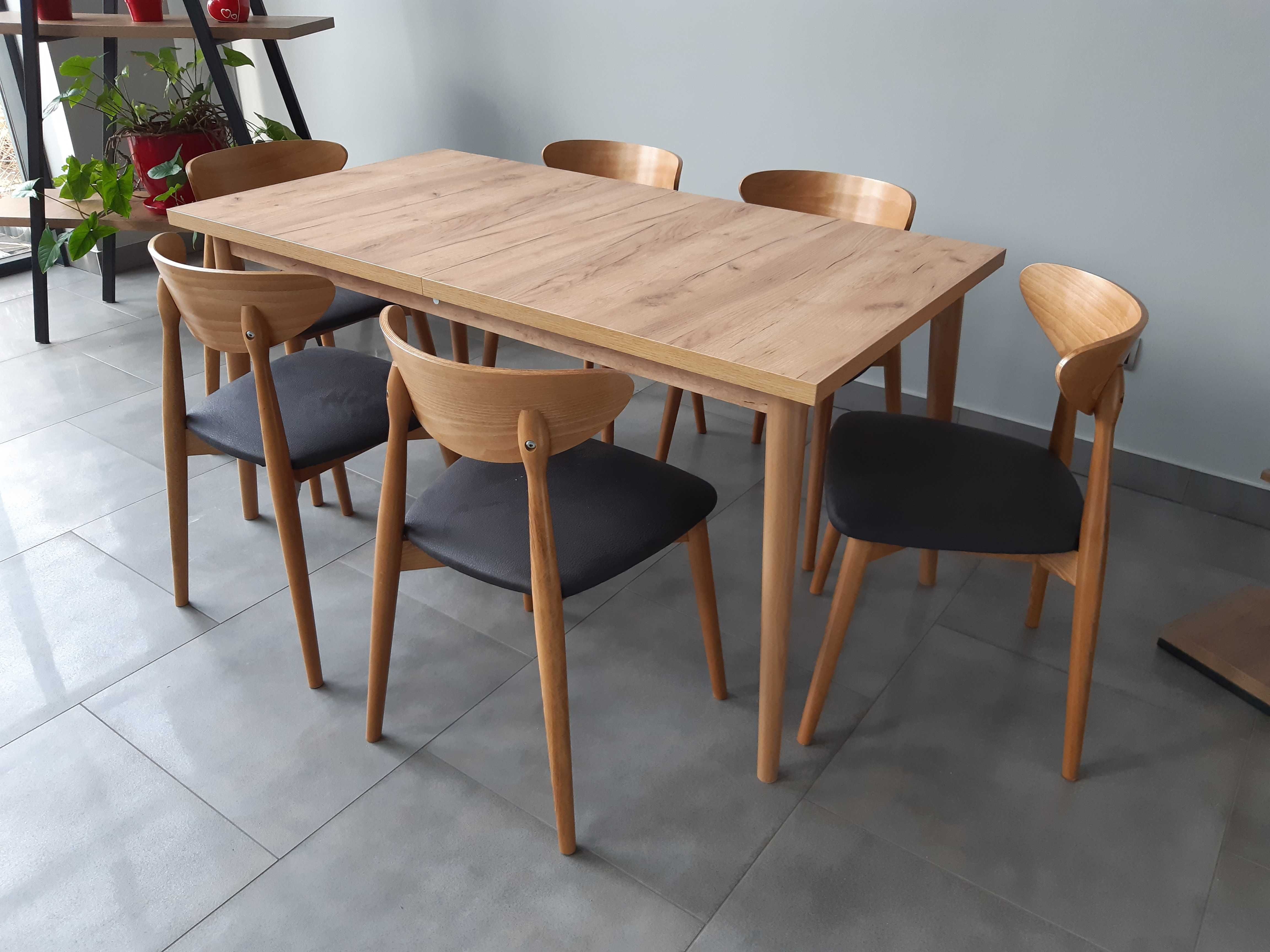 Zestaw Stół+6 krzeseł Luis KRAFT ZŁOTY