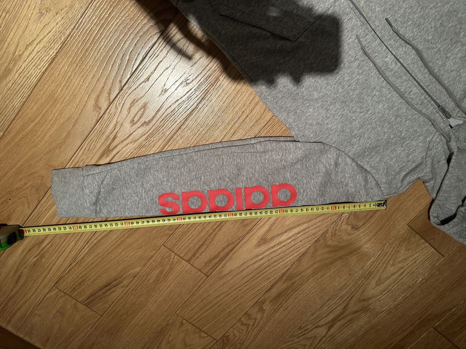 Adidas r. S bluza kaptur suwak rozpinana szara