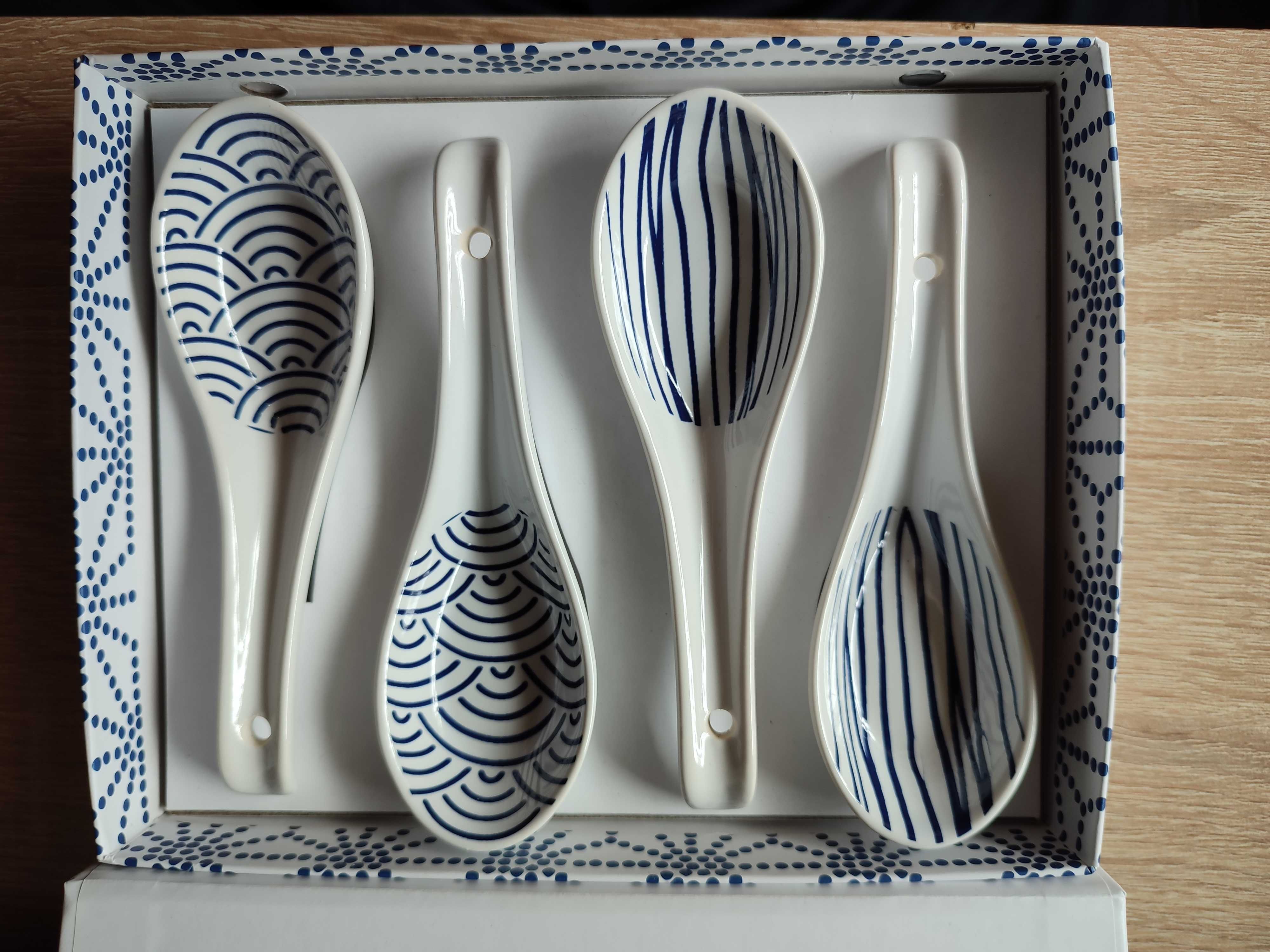 Łyżki ceramiczne Nippon Blue 13,8 x 4,8 cm - zestaw