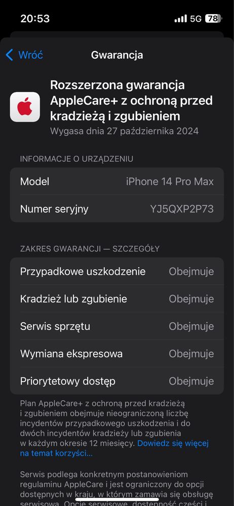 iPhone 14 Pro Max 256GB Deep Purple + Ubezpieczenie