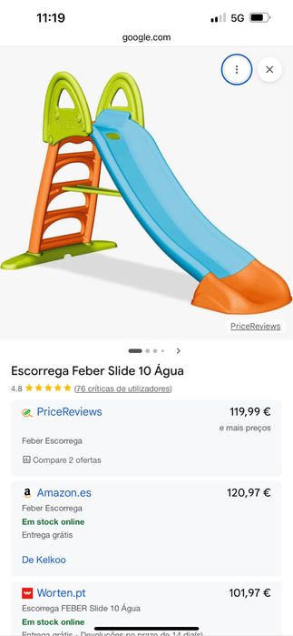 Escorrega da marca Feber slide agua