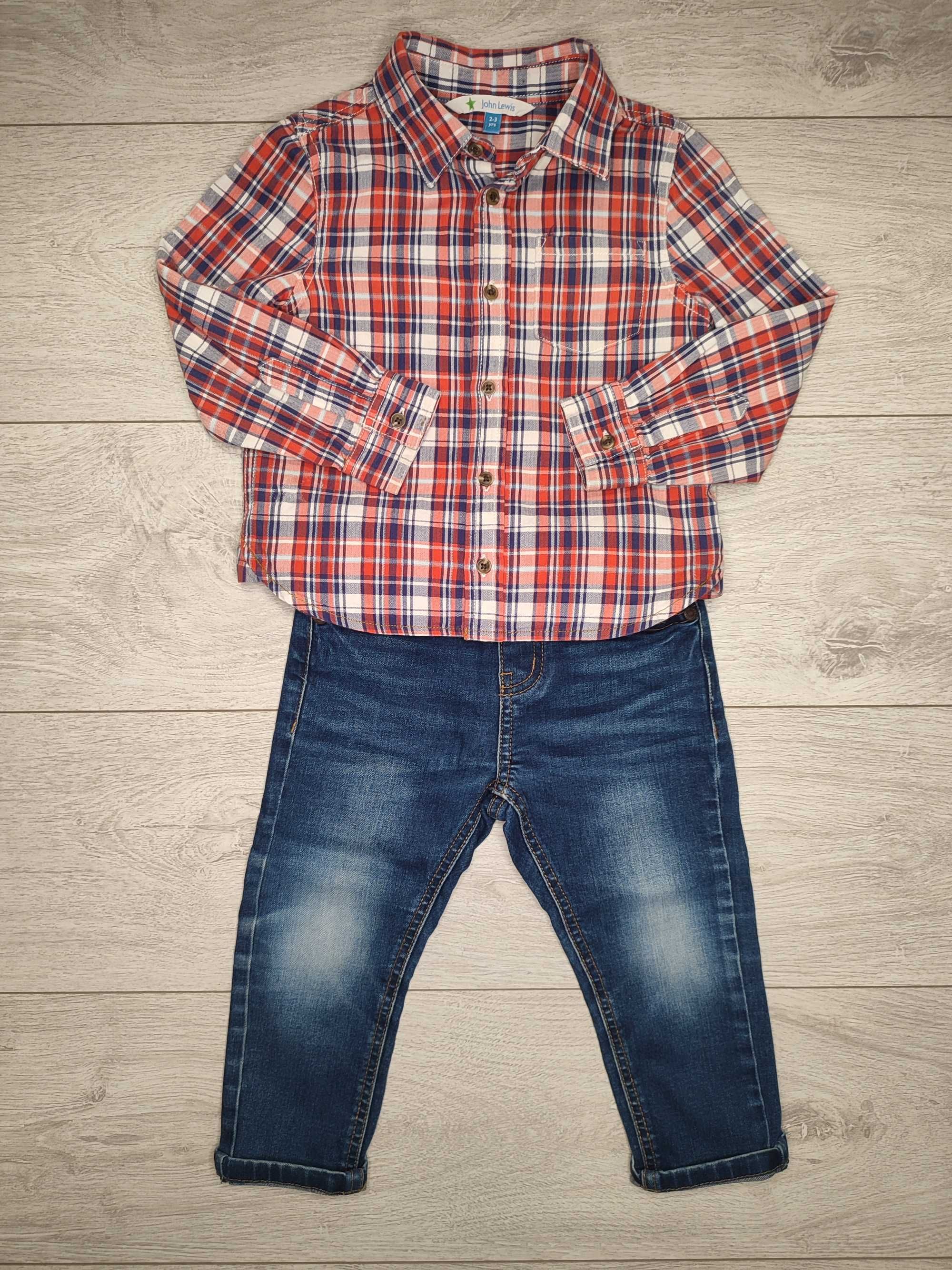 Стильний нарядний комплект костюм рубашка JohnLewis джинси Denim 2-3р
