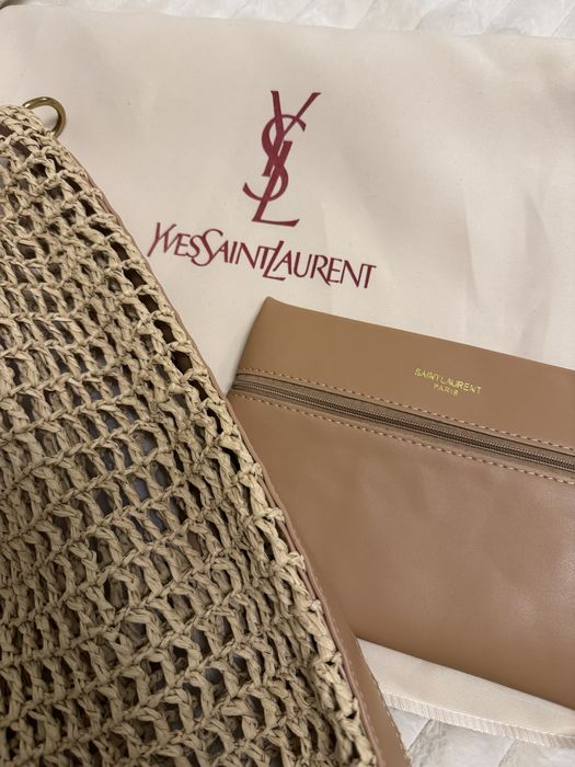 Вʼязана літня-пляжна сумка yves saint laurent