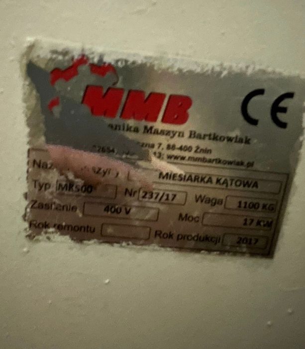 Miesiarki spiralne MMB Bartkowiak 500L + dzieże