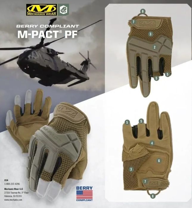 Тактична рукавиця Mechanix Wear M-Pact Partial Finger Coyote