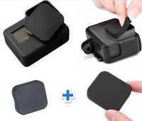 Две крышки силиконовая+пластиковая на линзу GoPro HERO5/6/7 Black