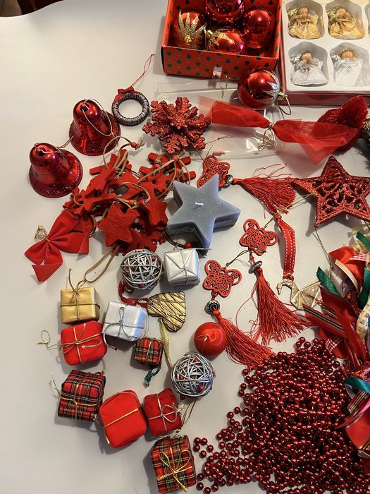 Conjunto de enfeites de Natal