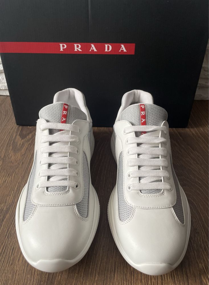 Buty Prada America’s Cup Sneaker White Roz. 43