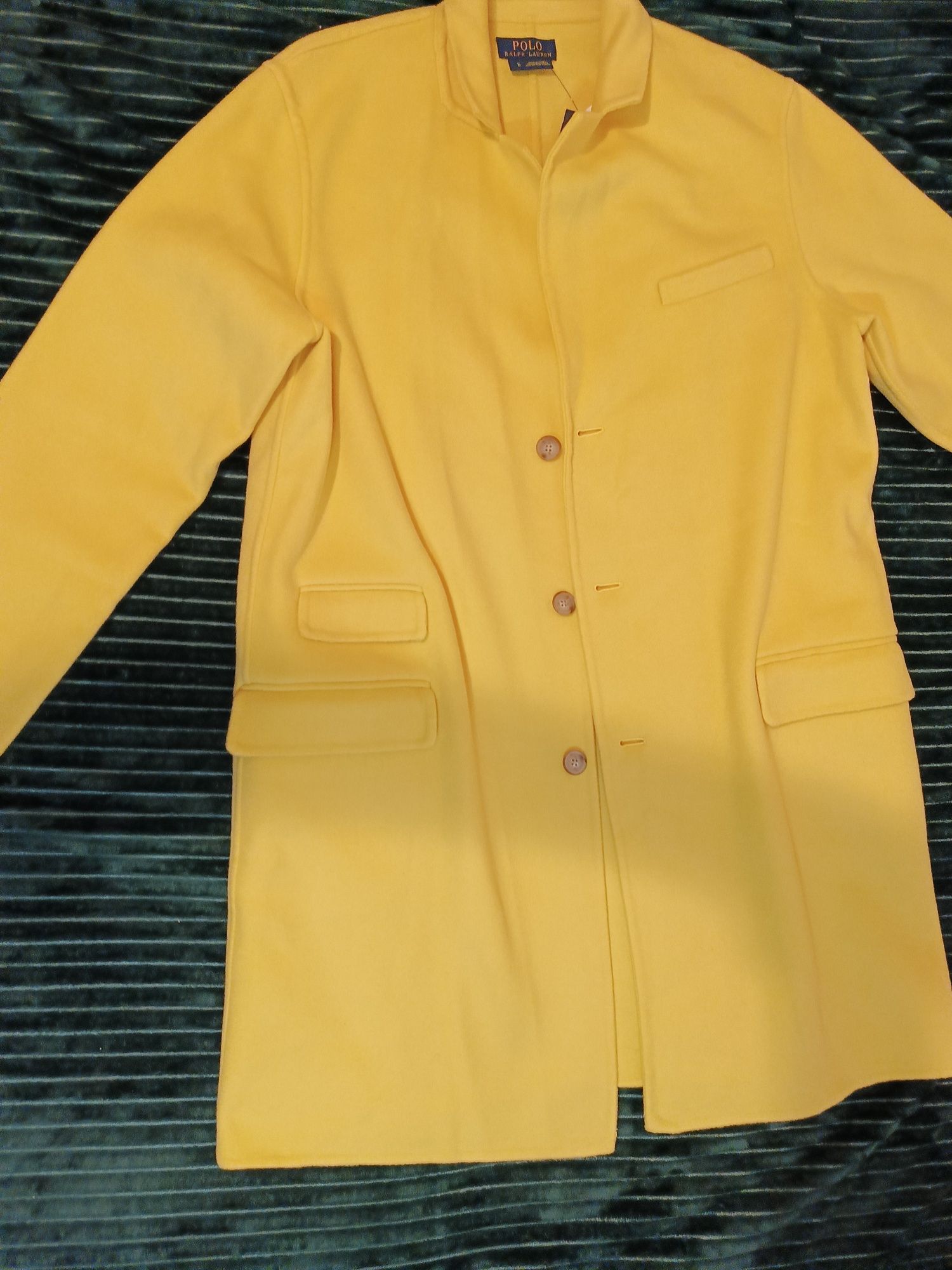 Żółty płaszcz Ralph Lauren