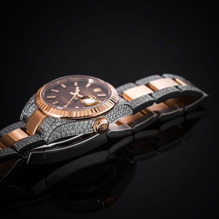 Rolex Datejust 31 diamentowy z brązową tarczą